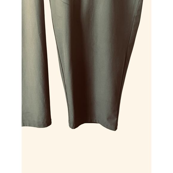 T By Talbots Pants Size 2X Wide Crop Leg Stretch High Rise Green Casual Coastal - Picture 6 of 13